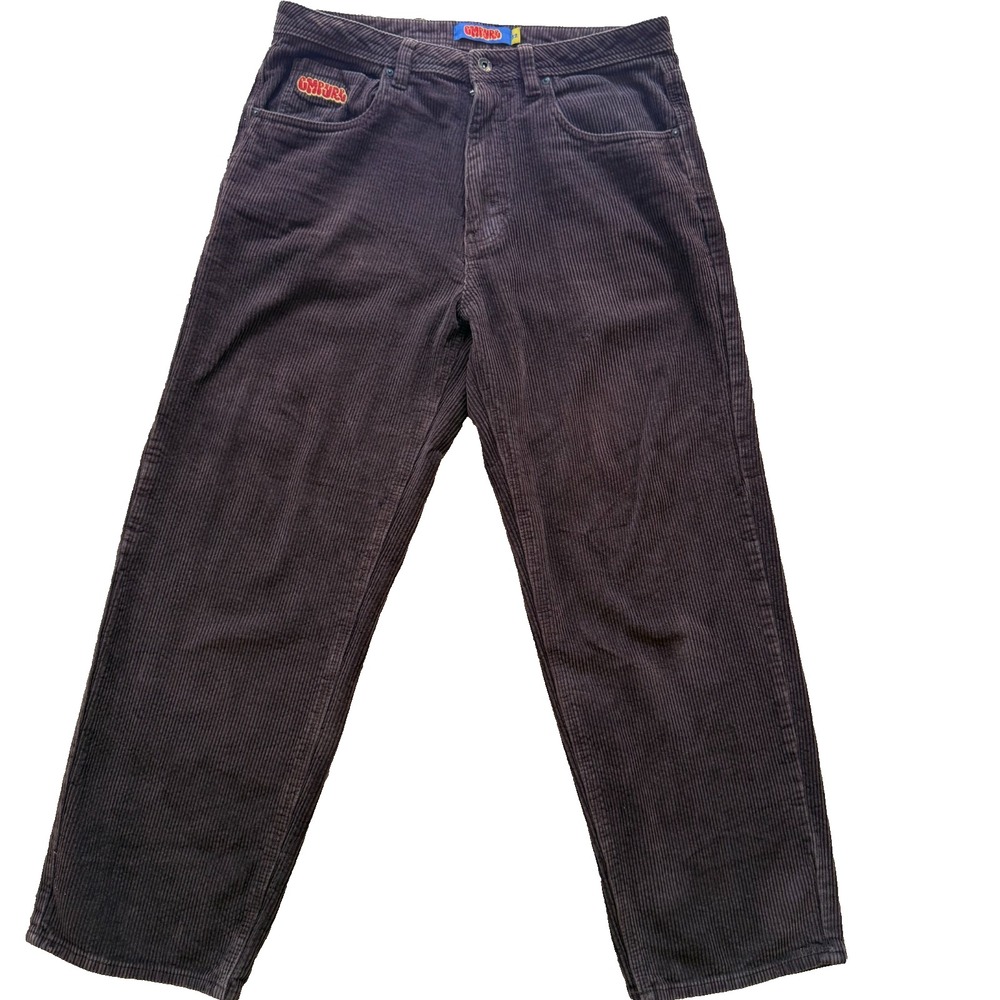 Empyre Corduroy Pants Mens 32 Brown Wide Leg Baggy Skater Streetwear